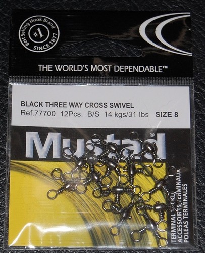 Émerillon Triple Mustad G5227 - Pour La Pêche En Mer, Pivotant, Robuste