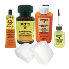 Gun Cleaning Kit - Bore Cleaner, Precision Lube Oil & Refill, Grease and Patches
