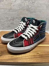 Vans Sk8-Hi " Tartan Daze " High-top Shoes Plaid SPIKES Women's Sz 8 - Men's 6.5