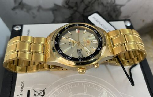 Orient 3 Stars Automatic Gold Tone Stainless Steel Gent's Watch BE5U1001C6 - Picture 3 of 10