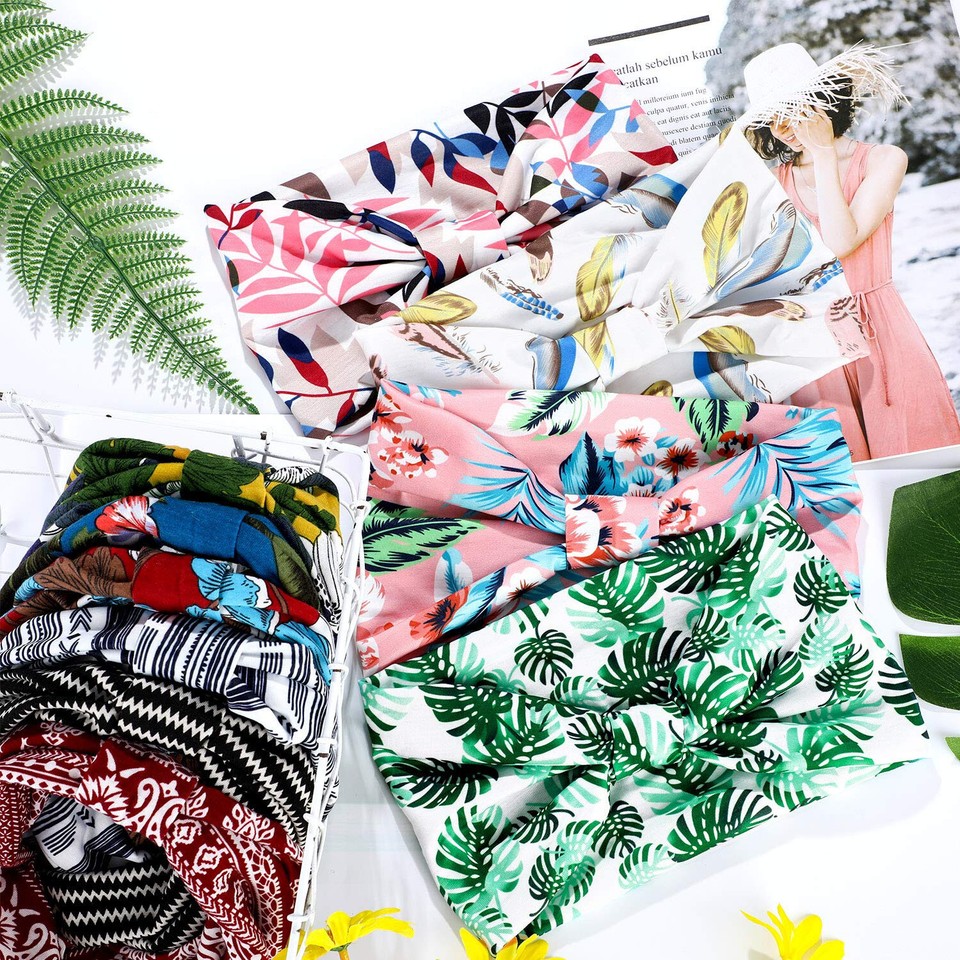 Bandana Headbands, 10 Pieces Boho Bandana Headbands for Women Girls eBay