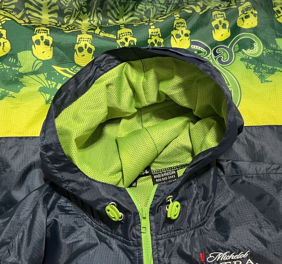 GASPARILLA 2018 Publix Michelob Men Skeleton Windbreaker Jacket M Leslie Jordan - Image 4 of 4