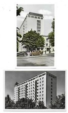 Park Avenue Hotel Gothenburg Sweden 2 Real Photo Postcards 1956 Olympics Stamp