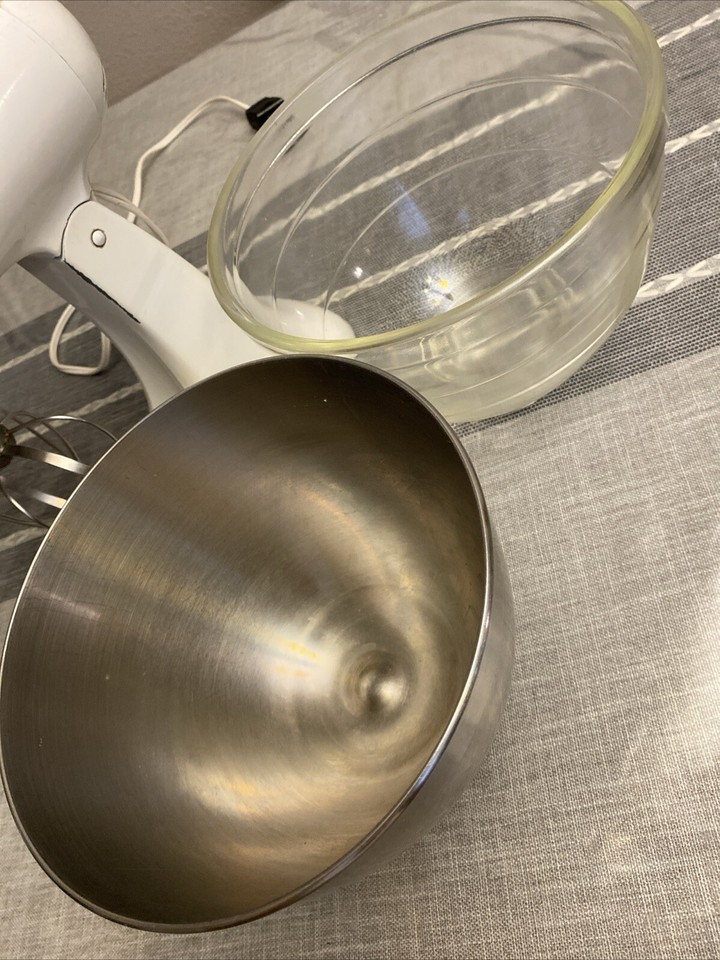 Vintage KitchenAid Hobart White Stand Mixer Model 4C eBay