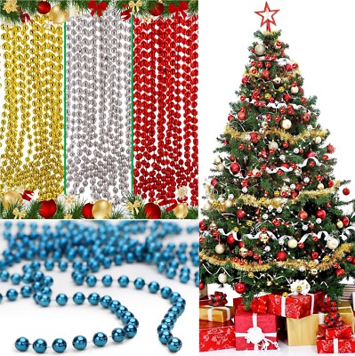 12 FUSS 4M PERLENKUGELKETTE GIRNE WEIHNACHTEN BAUM HÄNGENDE DEKORATIONEN WEIHNACHTEN HOCHZEIT