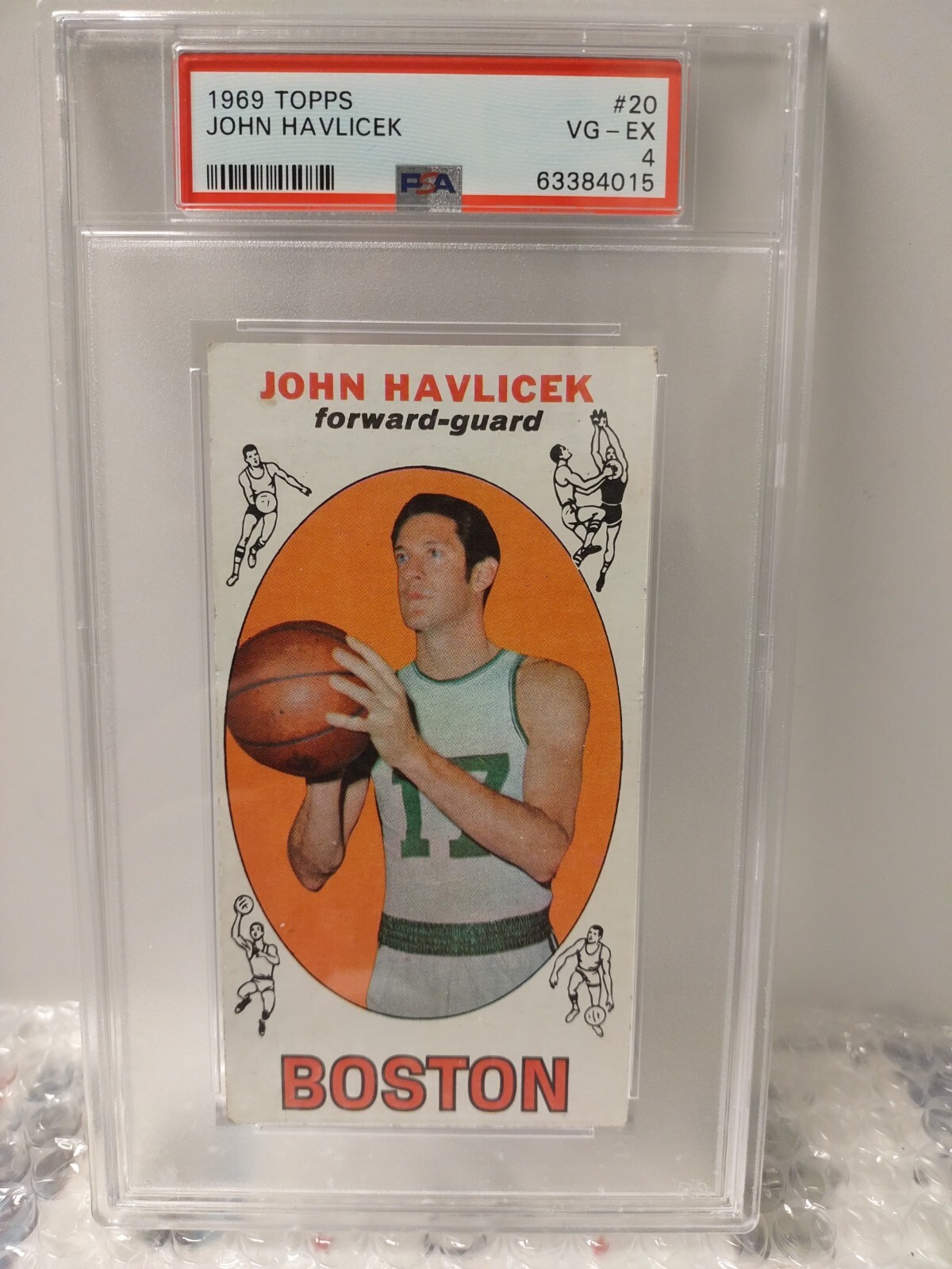 1969 Topps Basketball #20 JOHN HAVLICEK "Rookie" PSA 4 VG/EX "BOSTON CELTICS" 🏀
