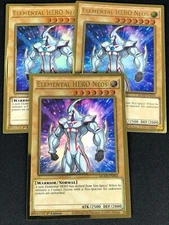 YUGIOH ELEMENTAL HERO NEOS MGED-EN004 1ST GOLD X3 (NM)