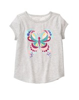 Gymboree Mix N Match Heather Grey Glitter Pink Teal Butterfly Ss Topm/7-8 Gymboree Mix N Match Heather Grey Glitter Pink Teal Butterfly Ss Topm/7-8