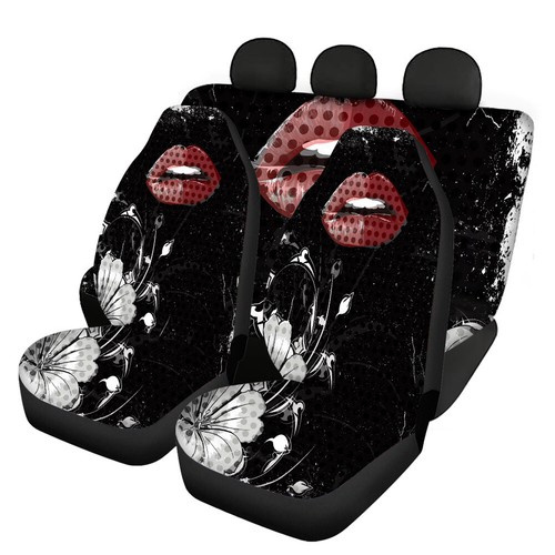 Five Piece Car Seat Cushion Cover for Front and Rear Seats Lip Butterfly Seat - Picture 2 of 10