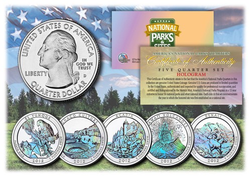 At Auction: 2012 America The Beautiful Quarters 3-Coin Set In OGP "El - Foto 4