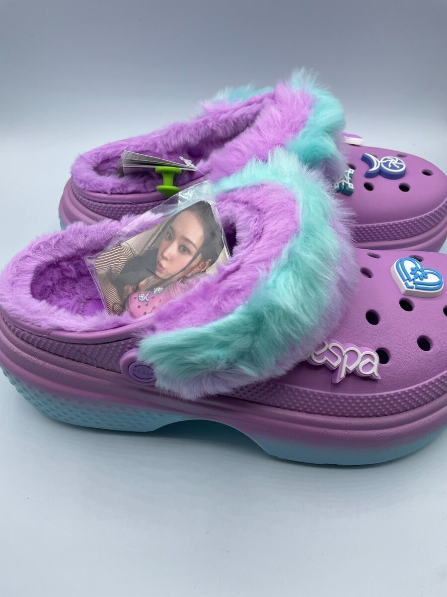 AESPA X CROCS Stomp Lined Clog Pastel Pink Blue Purple M7/W9 AESPA X CROCS Stomp Lined Clog Pastel Pink Blue Purple M7/W9