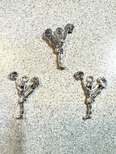 10 piece Cheerleader Charms For Jewelry, Keychains, more 