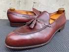 Carmina Mens Brown Calfskin Tassel Split Toe Loafers luxury Sz UK 12 | US 13