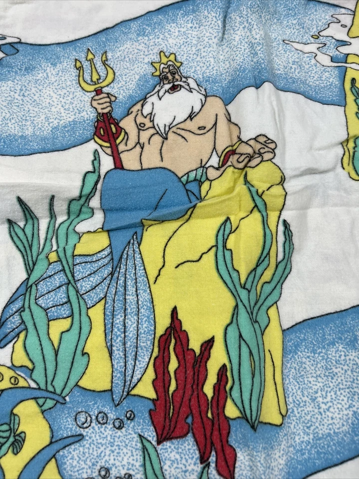 DE COLECCIÓN 1980 Disney Sirenita franela hoja doble 1 hoja plana usada  Foto 4 de 4