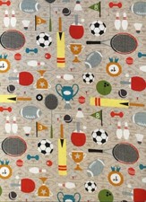 Sports equipment fabric UK fat quarter 56cm x 50cm approx 100% cotton football
