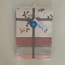 NEW Carters Baby 4 pack Cotton Receiving Blankets Pink White Variety
