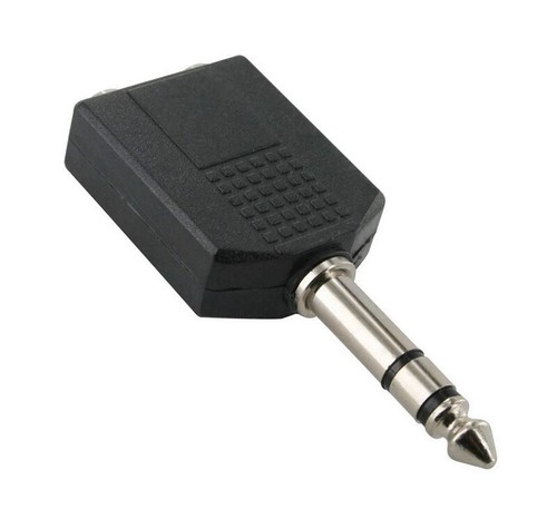 6.5mm TRS Male to Dual Female Splitter Connector Audio Adapter Converter Stereo - 第 4/4 張圖片