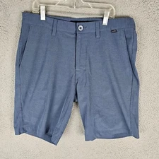 Travis Mathew Shorts Mens 32 Blue Chino Performance Stretch Casual Regular Fit