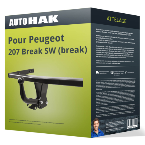 Attelage pour Peugeot 207 Break SW (break) 07-13 démontable avec outil Auto Hak - Photo 1/4