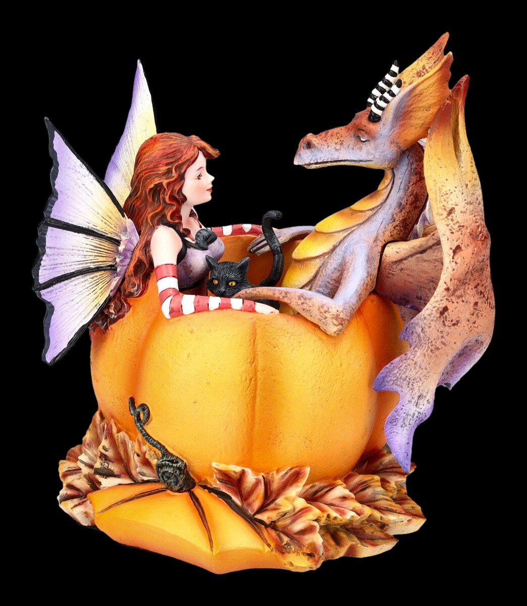 Elf Figure with Dragon - Halloween Hangout - Fantasy Decoration Amy Brown