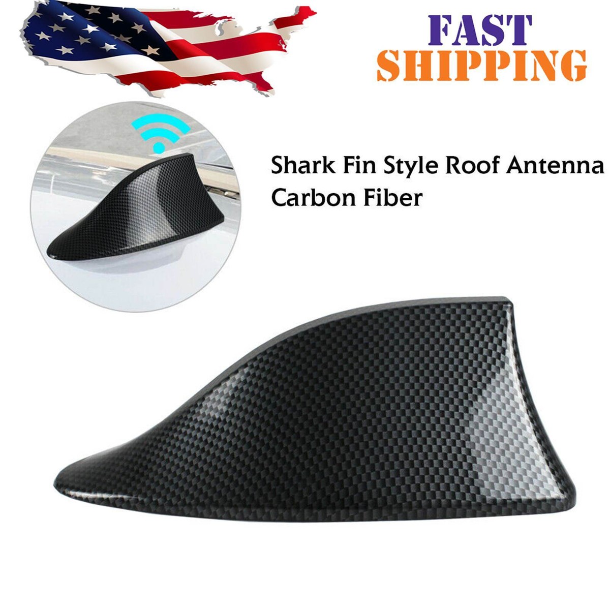 CARBON FIBER STYLING Shark Fin Antenna - Replacement Vortex Stereo Cover