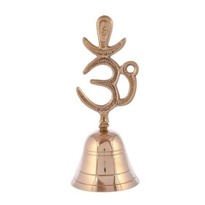 Devotional Om Symbol Brass Pooja Bell Temple Ghanti Hand Bell