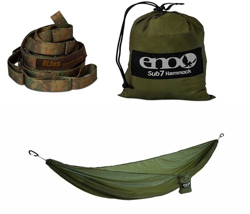 Set Eno Sub7 Hammock + Eagles Nest Outfitters Atlas Chroma Camo Camp Tree Straps - Picture 12 of 12