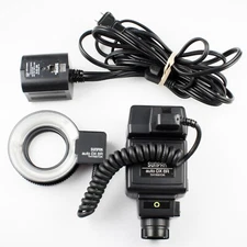 Sunpak Auto DX 8R Thyristor Flash + Macro Ring Light Nikon F3 Dedicated - Tested