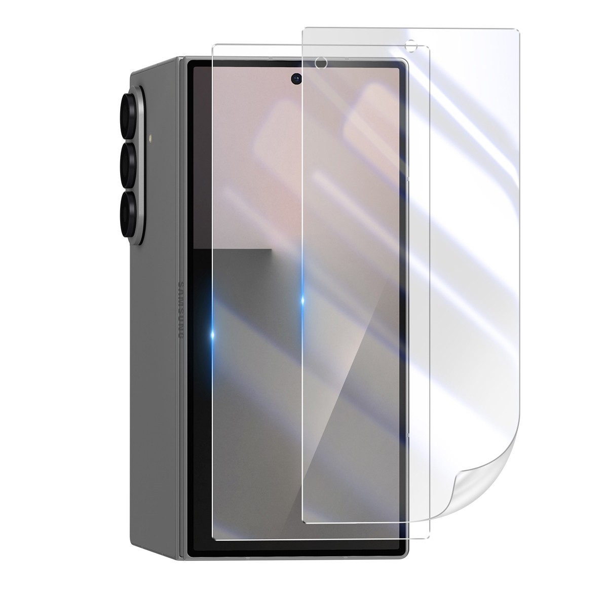 Pellicule protection Galaxy Z Fold 7 anti-rayures pack double haute transparence