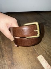 Genuine Brown Buffalo Belt Steer Hide Lined Size 28 Crescent Belts