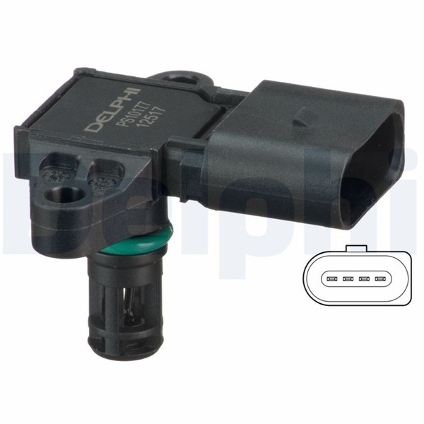 Sensor Saugrohrdruck Delphi PS10177 FüR VW Audi Seat Skoda B6 A4 8E5 Polo FOX 4-image