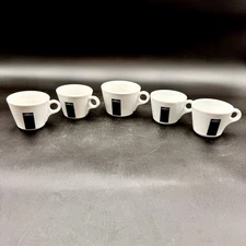 D'Ancap LAVAZZA Blue Black (1) Coffee (4) Espresso Cups Vintage Made in Italy