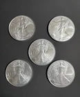 2025 American Silver Eagle $1  Silver Bullion Coins ( Lot Of 5 )