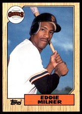 Eddie Milner 1987 Topps Traded #78T Giants MLB READ FREE SHIPPING AutographDen