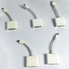 Lot of 5 Apple A1305 Mini DisplayPort To DVI Adapters Thunderbolt 1, 2