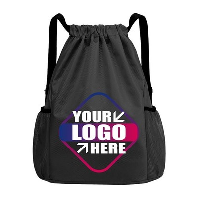 Custom Drawstring Bag PRINTED Personalized Backpack Waterproof String Large Bags