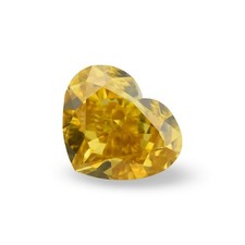 0.52 Ct Natural Heart Diamond Fancy Deep Brownish Orangy Yellow SI1 Loose GIA 3380.00 per carat