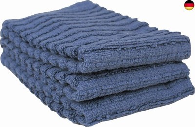Ritz Royale Collection Kitchen Dish Cloth Set, Federal Blue, 3-Piece