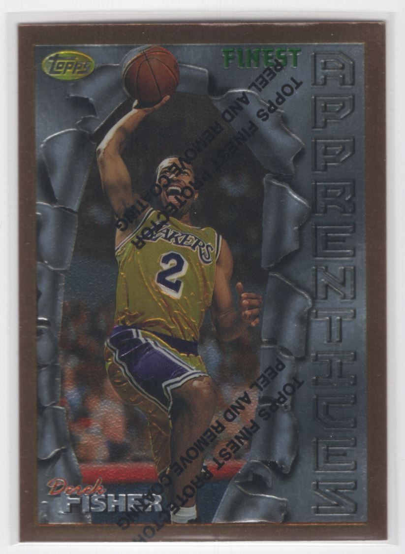#43 1996-97 Topps Finest Apprentices With Coating Derek Fisher Los Angeles
