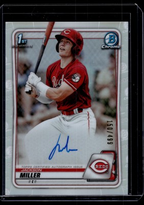 Jackson Miller 2020 Bowman Draft Chrome Refractor Auto Card /499 #CDA-JM