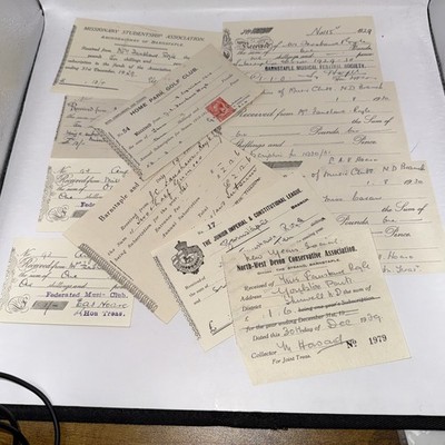 1913 -1920 Belege für verschiedene Jahresabonnements 