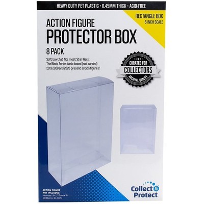 Star Wars BLACK SERIES Protector CASE Clear 8 Pack Rectangle 1:12 5x9x2