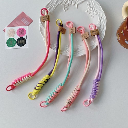 Keychain Mobile Phone Lanyard Candy Colors Phone Wrist Straps Anti-lost Rope - Photo 7 sur 14