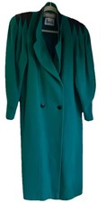Mansfield HARRODS Wool Cashmere Blend Coat Sz 8 color dark grey made in England