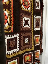 Large Throw Lap Handmade Quilt Blanket Vintage Handtied Green Blue Patterned