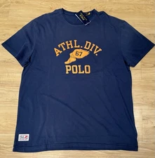 Polo Ralph Lauren Men’s Classic Fit Graphic Polo Wing RL 67 T-Shirt Tee Blue L