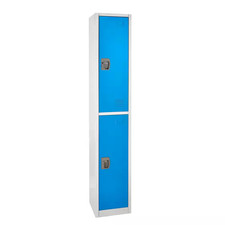 629-Series 72 In. H 2-Tier Steel Key Lock 2-Shelf Storage Locker Free Standing C