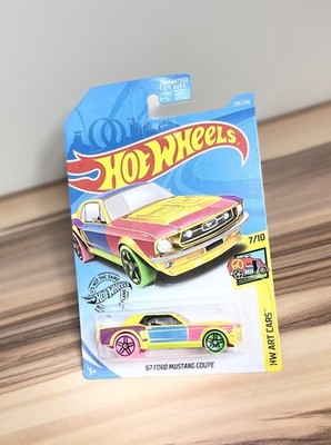Hot Wheels '67 Ford Mustang Coupe HW Art Cars 7/10 V0182 1:64 Diecast Sealed 
