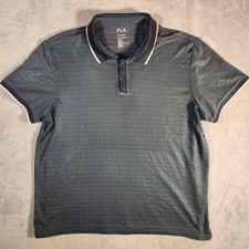 FLX Polo Shirt Mens 2XL Dark Blue Performance Urban Commuter Golf Preppy XXL