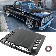 Gloss Black Hood Scoop Air Flow Intake Vent Cover Decor For Chevrolet Chevy C10 Gloss Black Hood Scoop Air Flow Intake Vent Cover Decor For Chevrolet Chevy C10